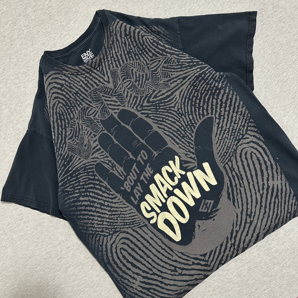 Enyce Sean Combs Bout To Lay The Smack Down Fingerprint Graphic Tee Black Men XL